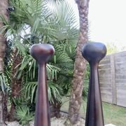Pair of large Scandinavian candlesticks, 70s, vintage