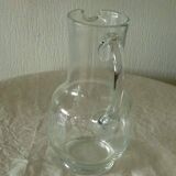 Crystal pitcher carafe with grave decor