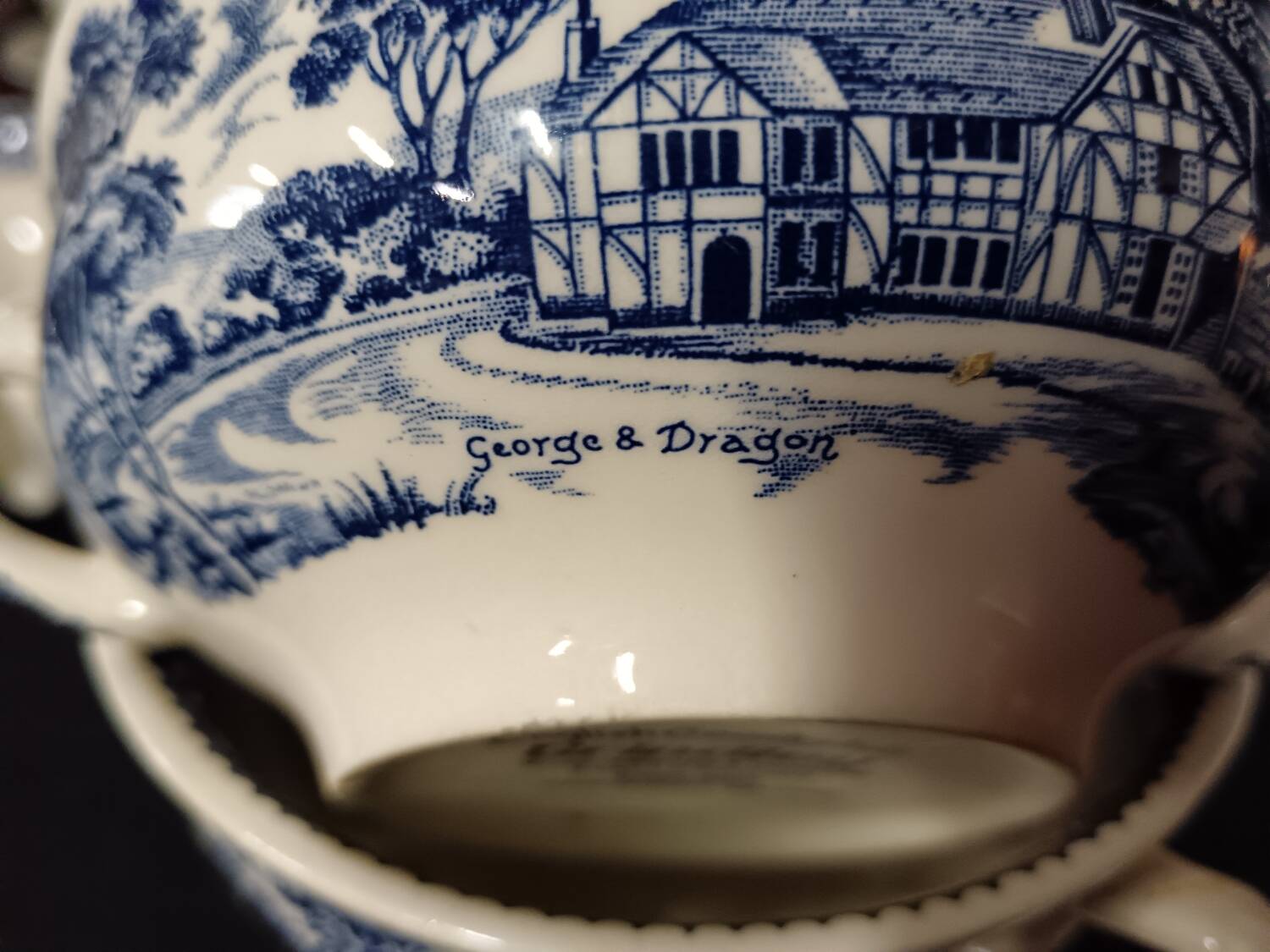 Set of 4 English "Grindley Stafffordshire" stock bowls