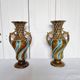 2 Vases from the 1900s-1920s in French Ceramic Onnaing Barbotine Art Nouveau