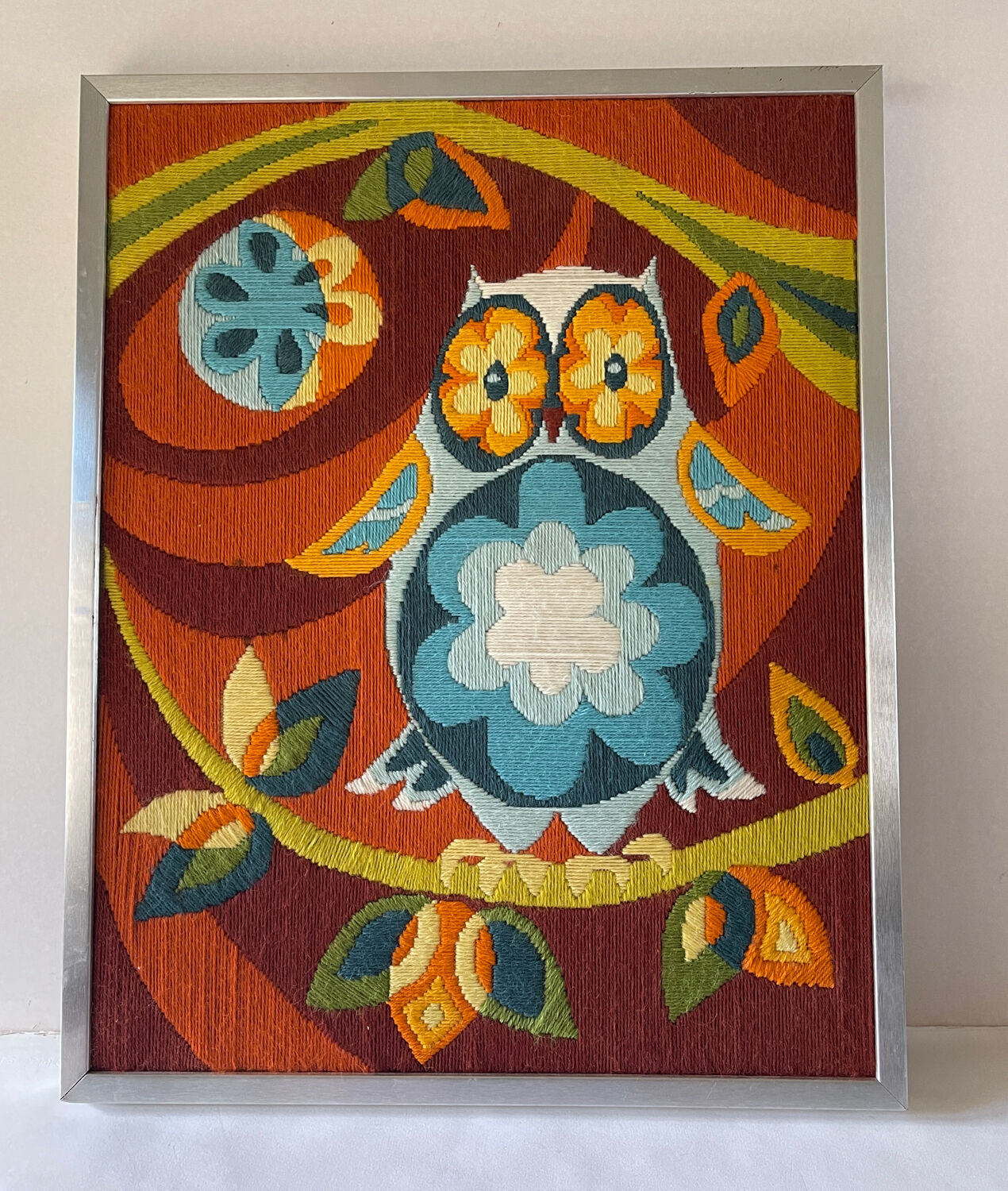 Vintage tapestry owl 70s