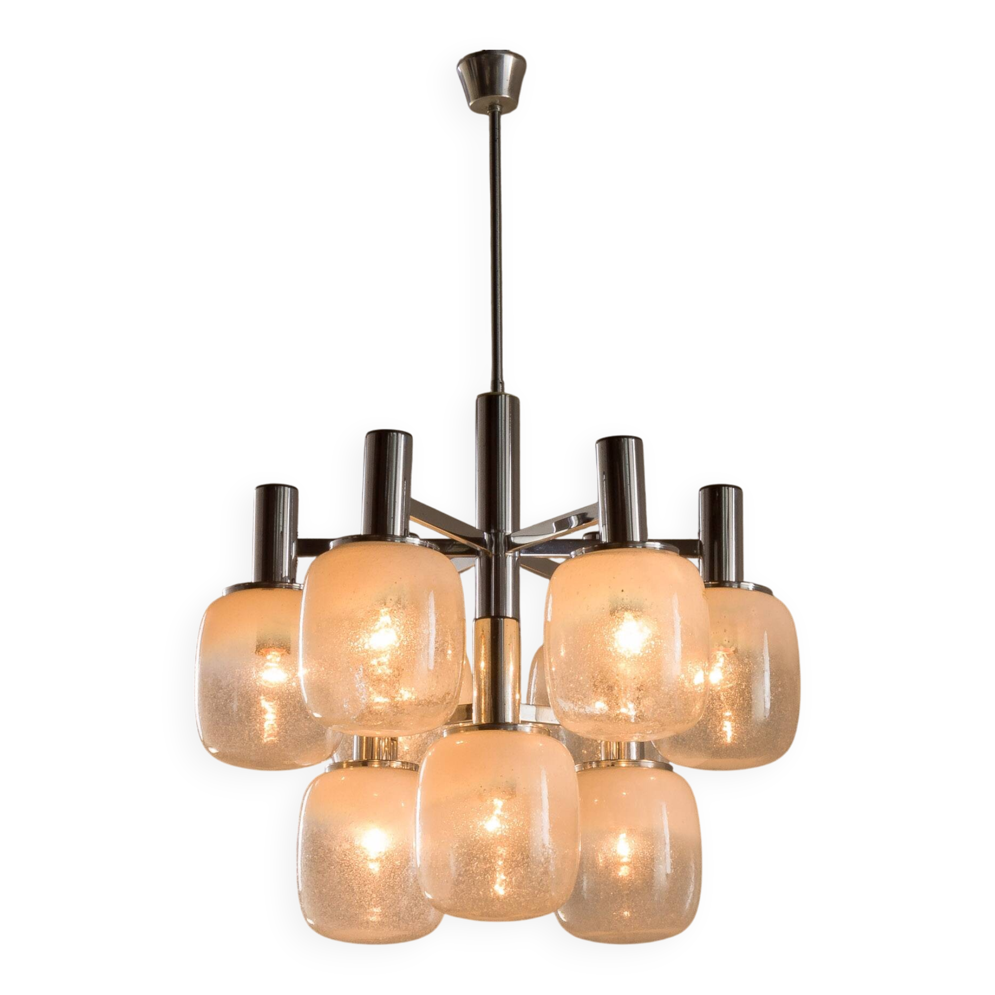 Targetti Sankey Murano glass chandelier, 1970s
