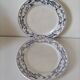 3 assiettes plates Digoin Sarreguemines modèle Pêcher