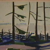 Winter day in the garden by Kåge Liefwendal 1960s