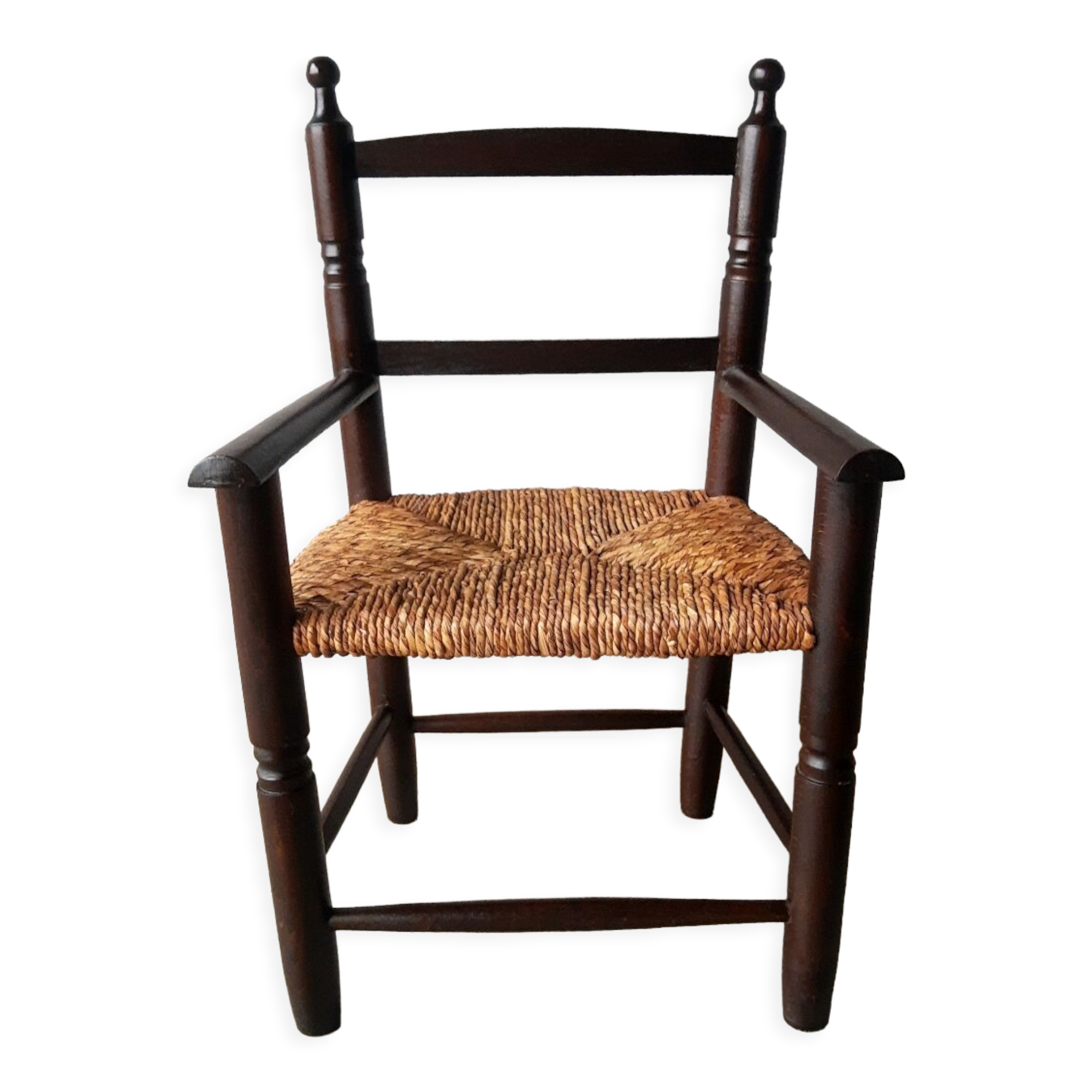 Antique armchair mulched vintage child