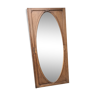 Miroir 1920 ancienne porte d'armoire en chêne 164x77cm
