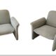 Pair of vintage armchair fabric heaters 70s