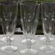 Set of 6 champagne flutes in arques crystal, rambouillet model