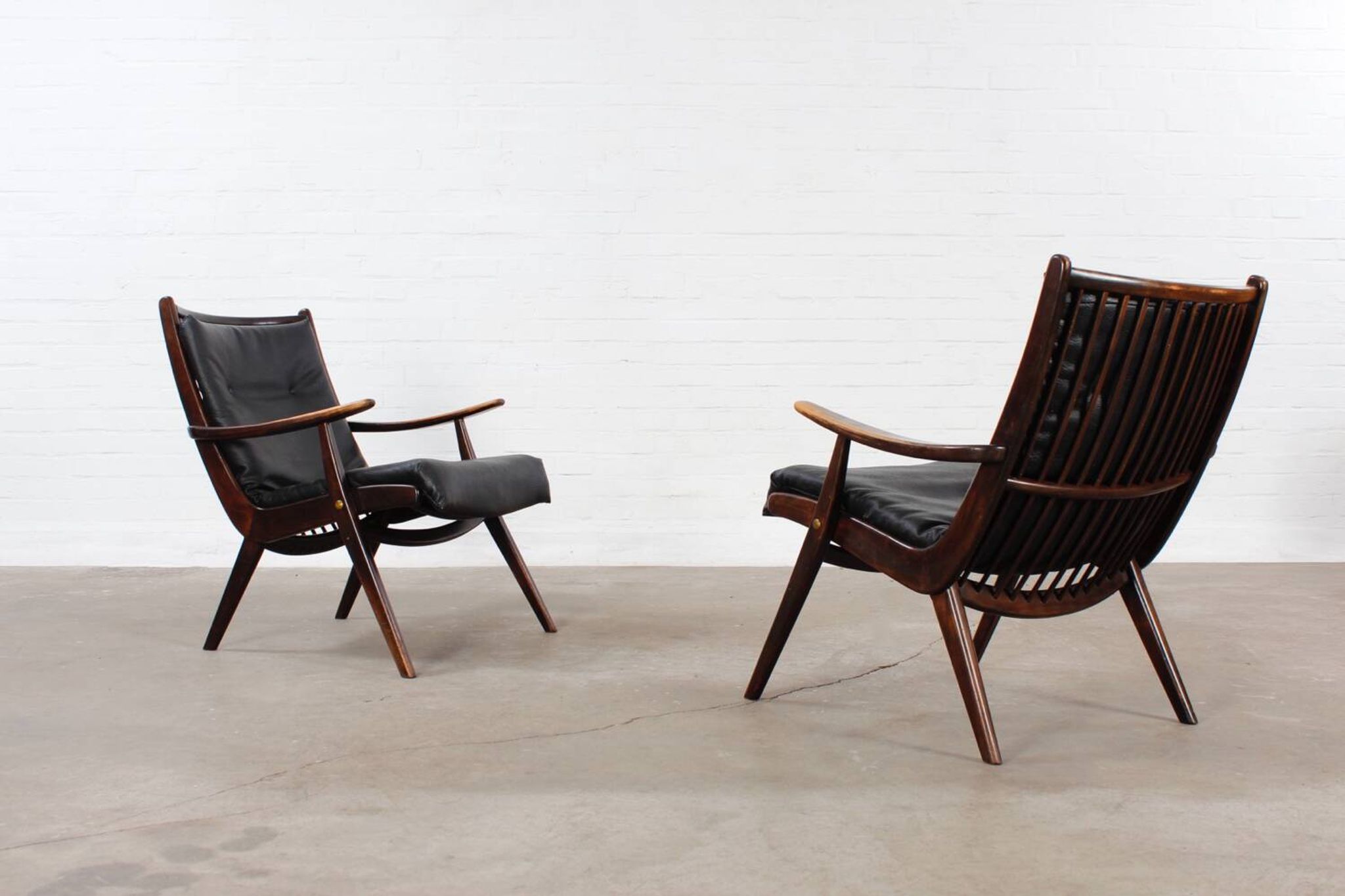 Lot de 2 fauteuils vintage, design milieu du siècle, années 50, 60 et 70