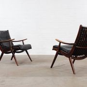 Lot de 2 fauteuils vintage, design milieu du siècle, années 50, 60 et 70
