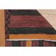 Vintage Turkish Striped Orange Purple Runner Rug 107x233