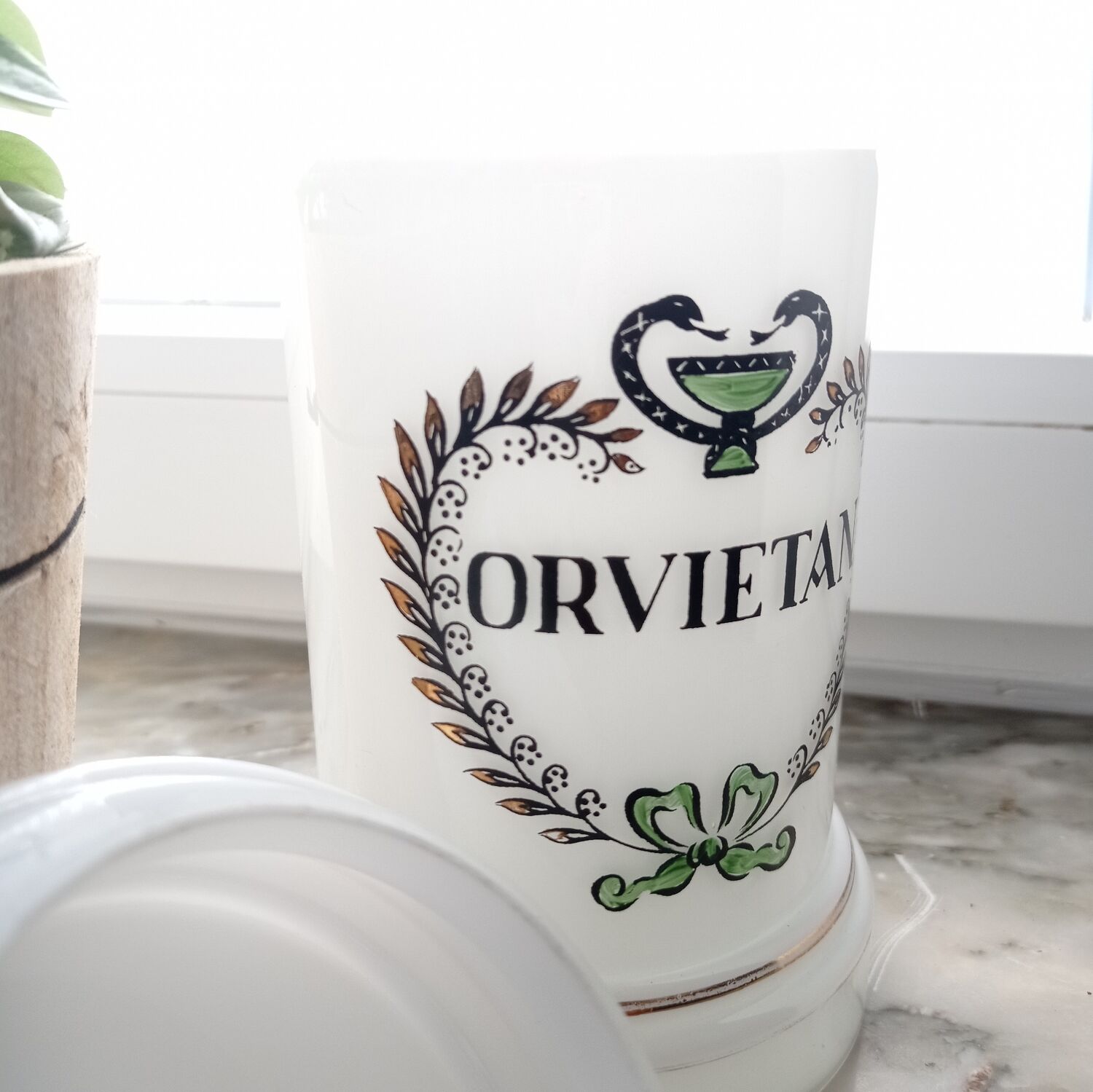 Opaline medicine jar