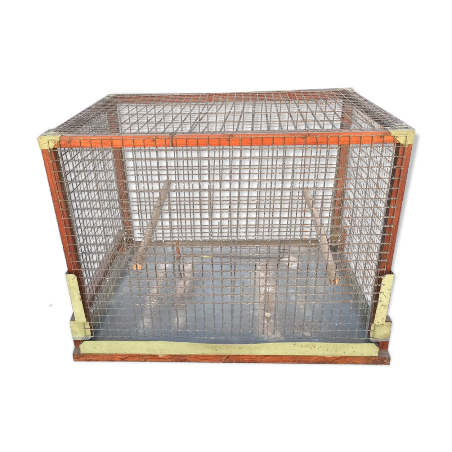Old folk art bird cage