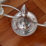Pair of old table lamps with stamps
