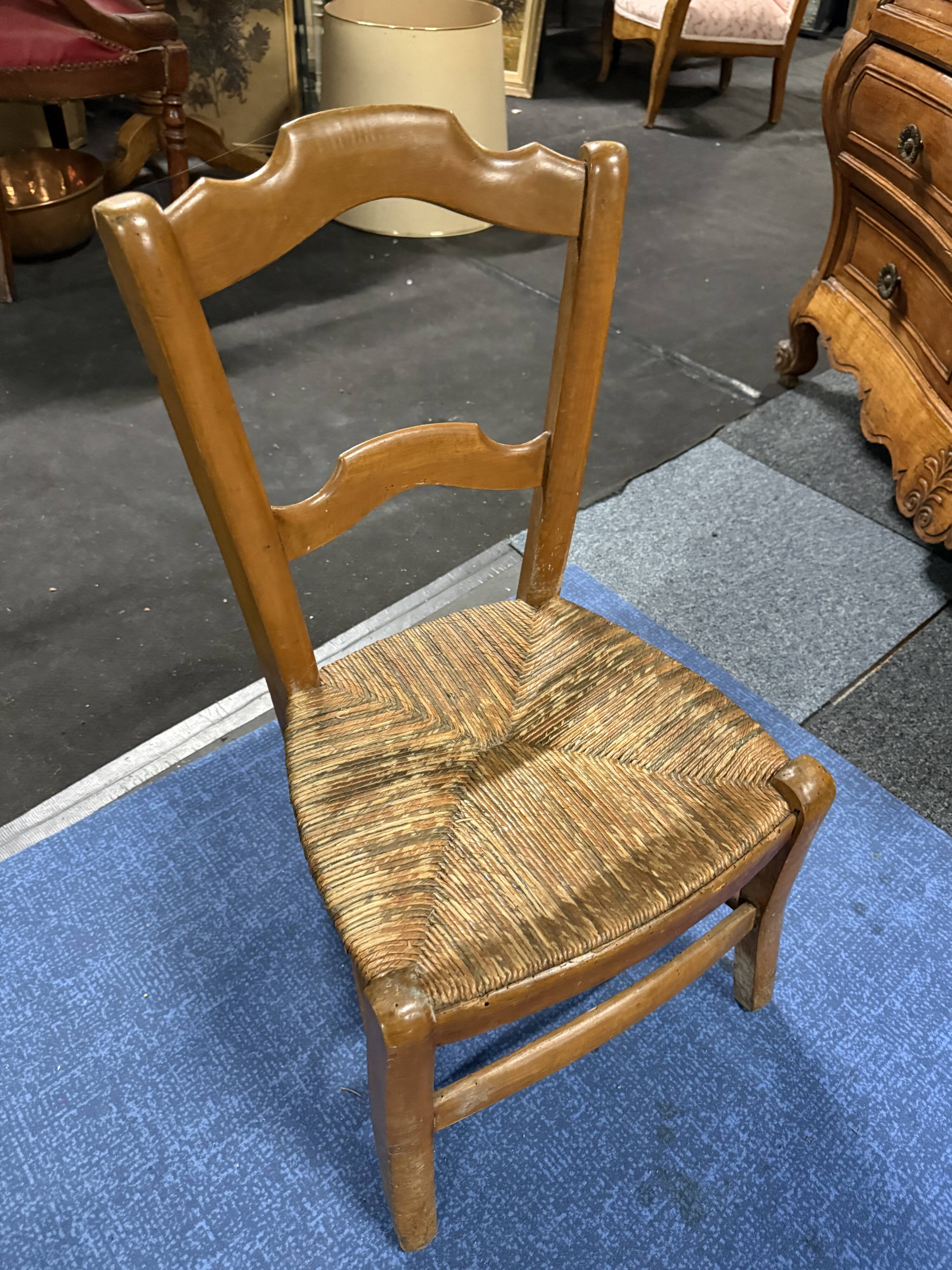 Children's walnut chair