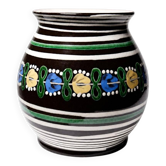 Vase ancien slovaque de Pozdišov en terre cuite émaillée, années 1920-1930