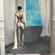 Oil on canvas vintage nude woman