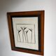 Flowers black and white framed print