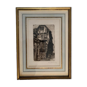 Émile Leroy, dessin d’une rue