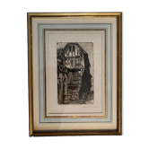 Émile Leroy, drawing of a street in Rouen, circa 2000