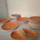 Service de table orangé des Salins