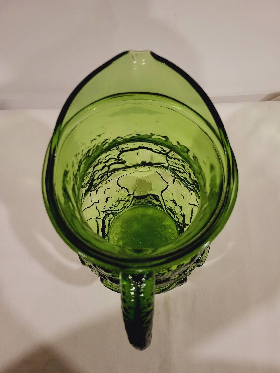 Marguerite embossed glass carafe