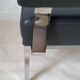 Chrome metal and imitation leather armchair from the 50s