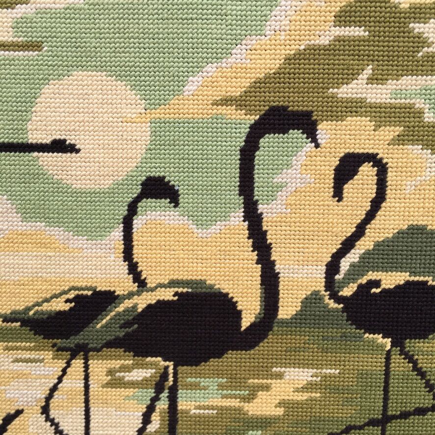 Tapestry "Pink flamingo at sunset"