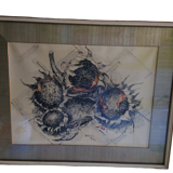 Painting under acrylic glass on bristol sheet signed bergen 1933