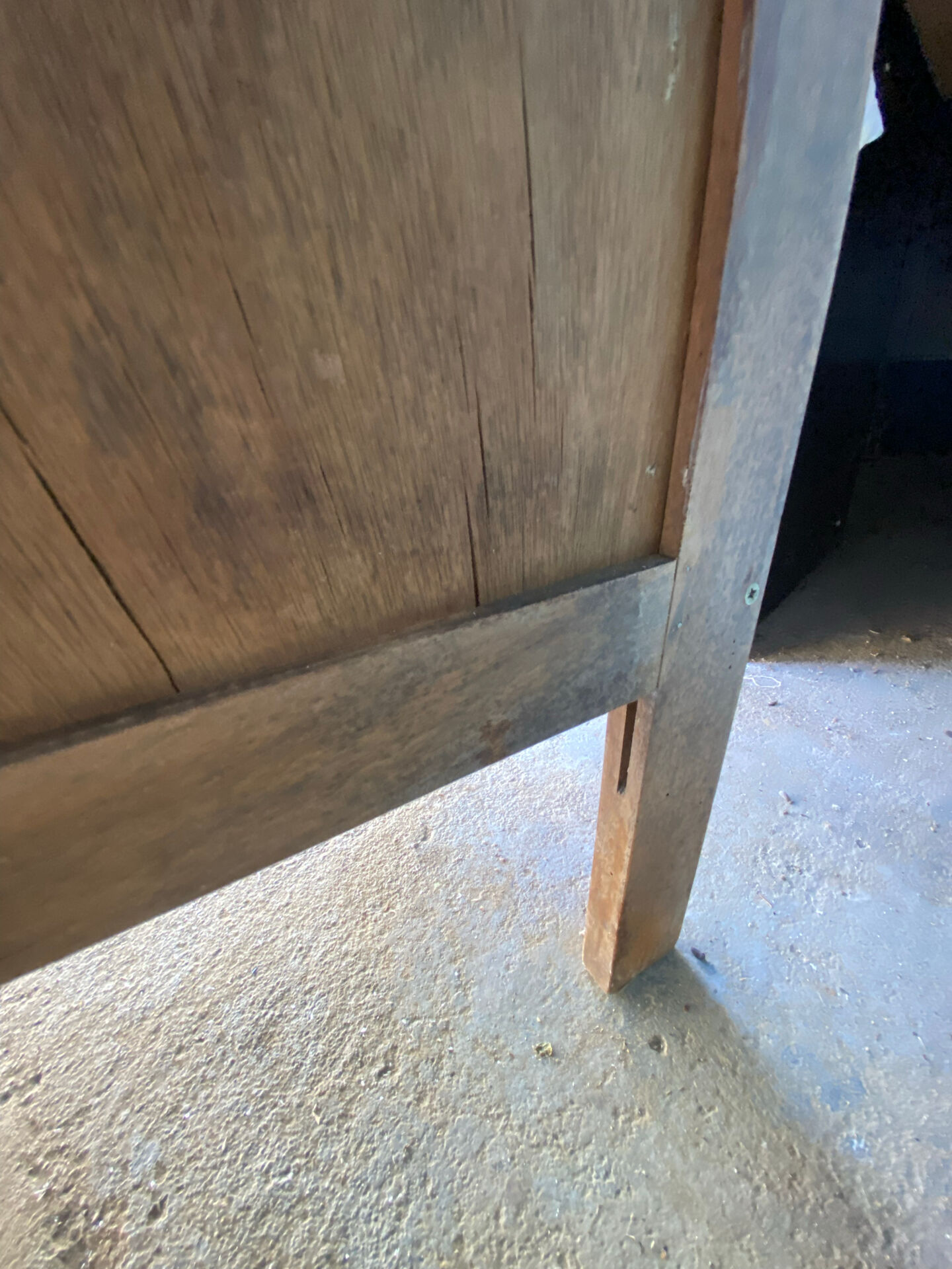 Art Deco wardrobe with oval mirror