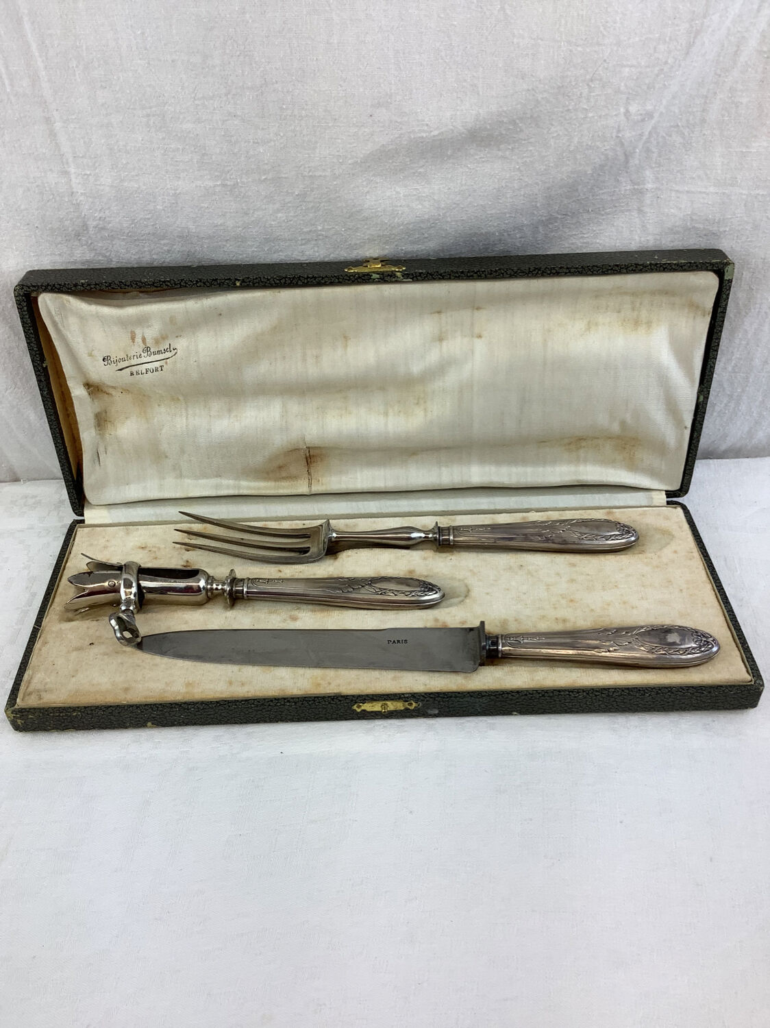 Old leg of lamb service, in silver made in France