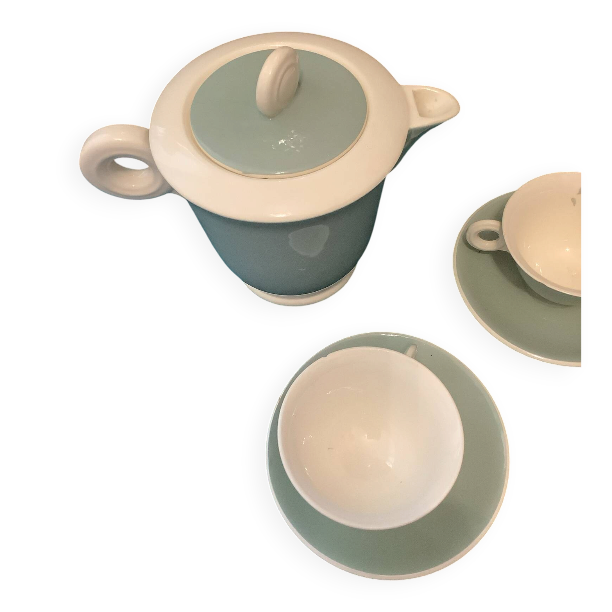 Cups + Saucers + Jug + Bird