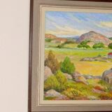 Original Swedish oil on canvas from the mid-century "Landscape" - Vintage and framed