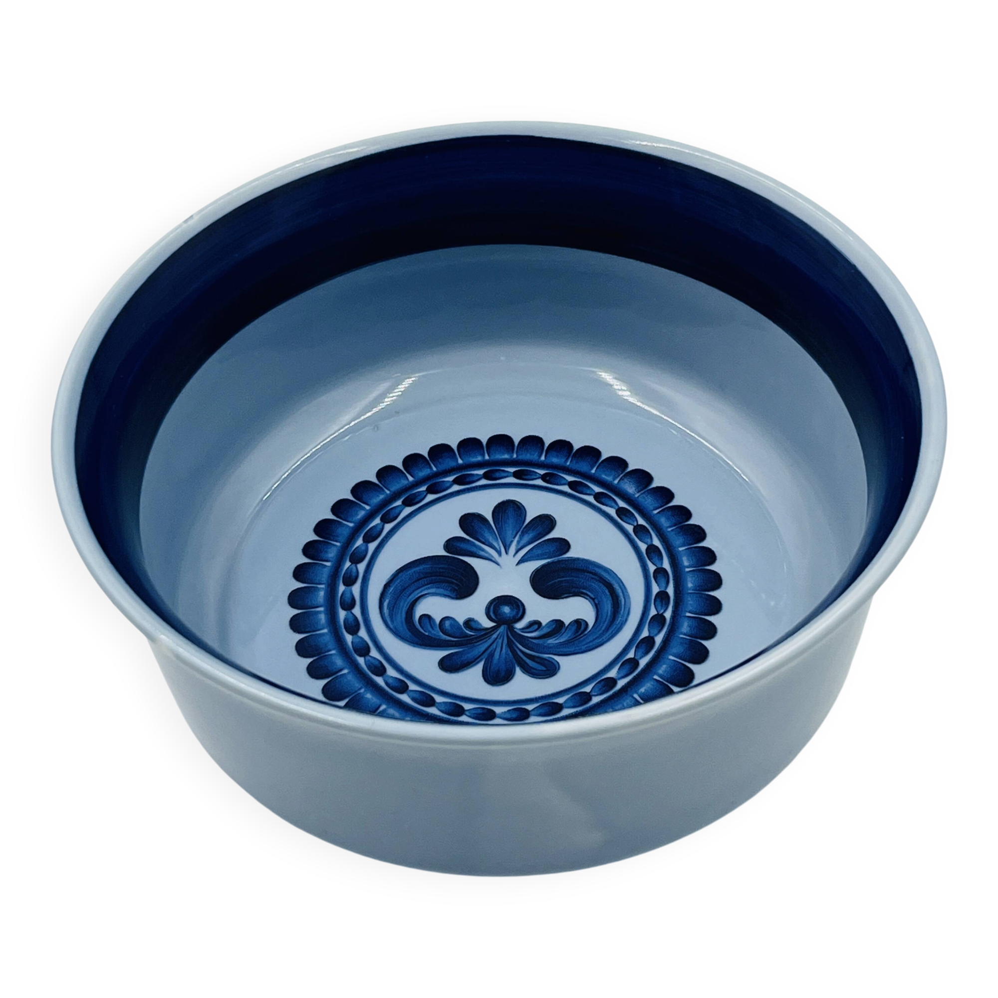 Saladier en porcelaine Bleu Saxe Kahla GDR
