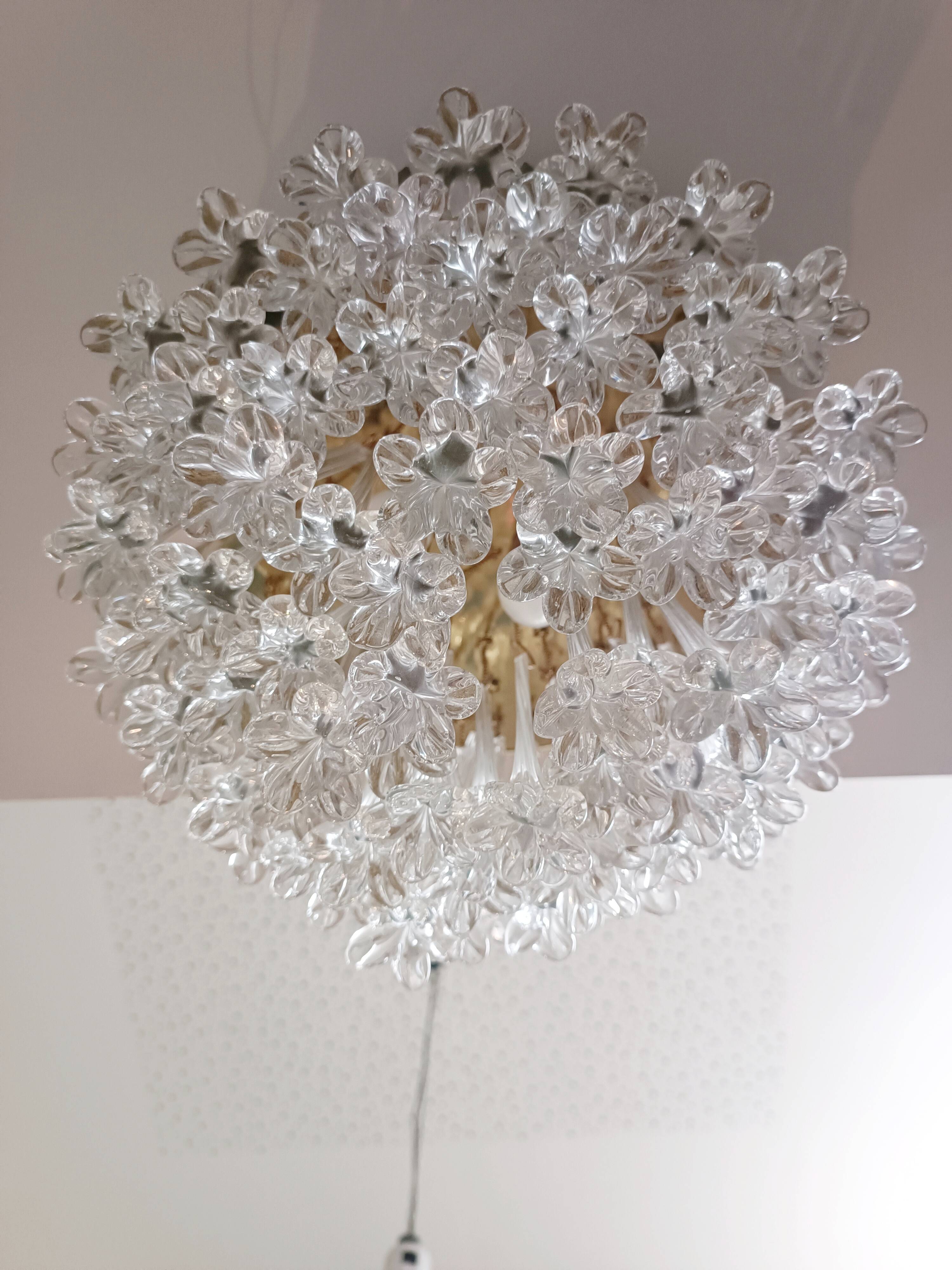 Murano glass chandelier by Venini 1960s