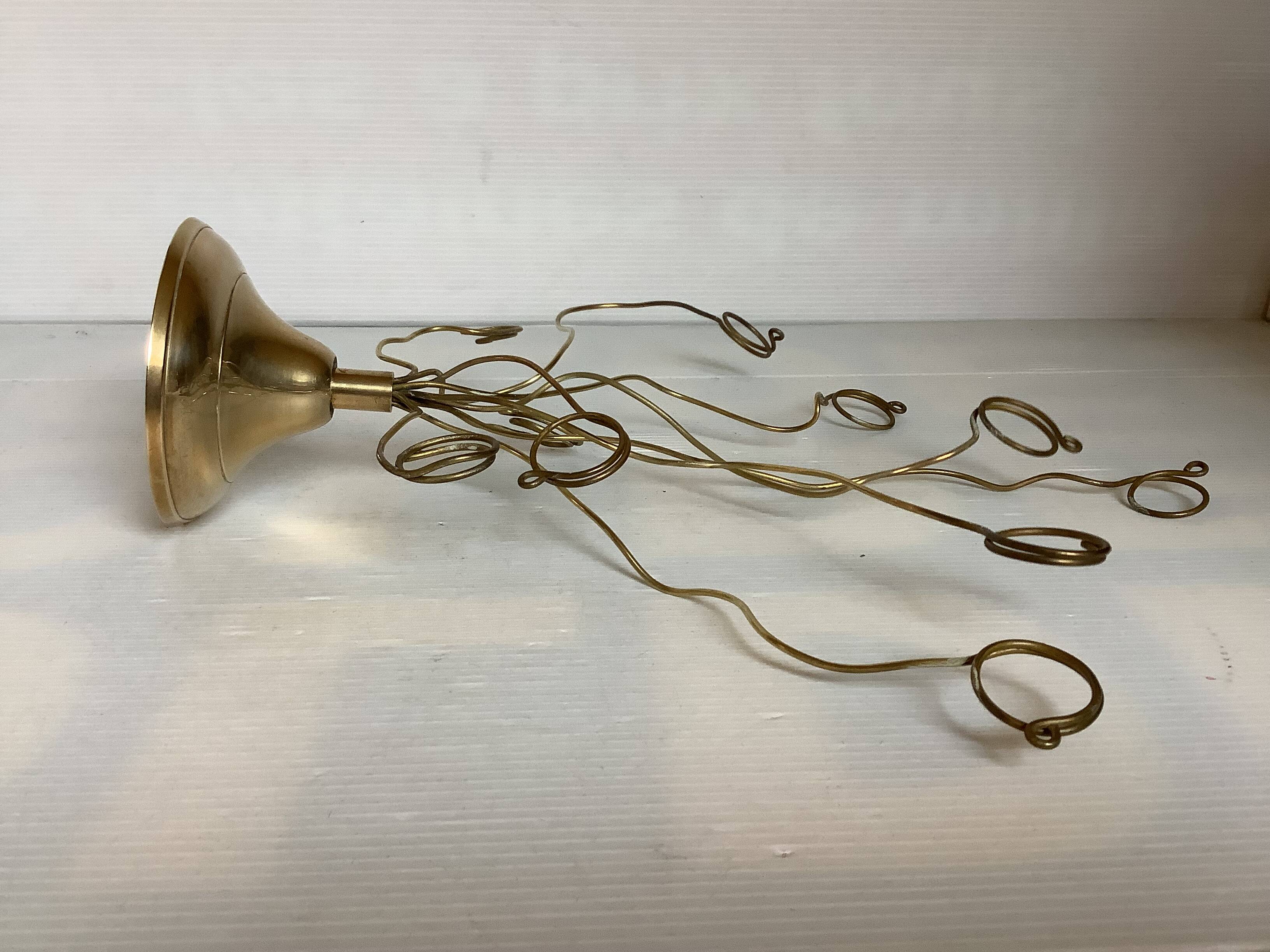 Brass photo frame with tulip base