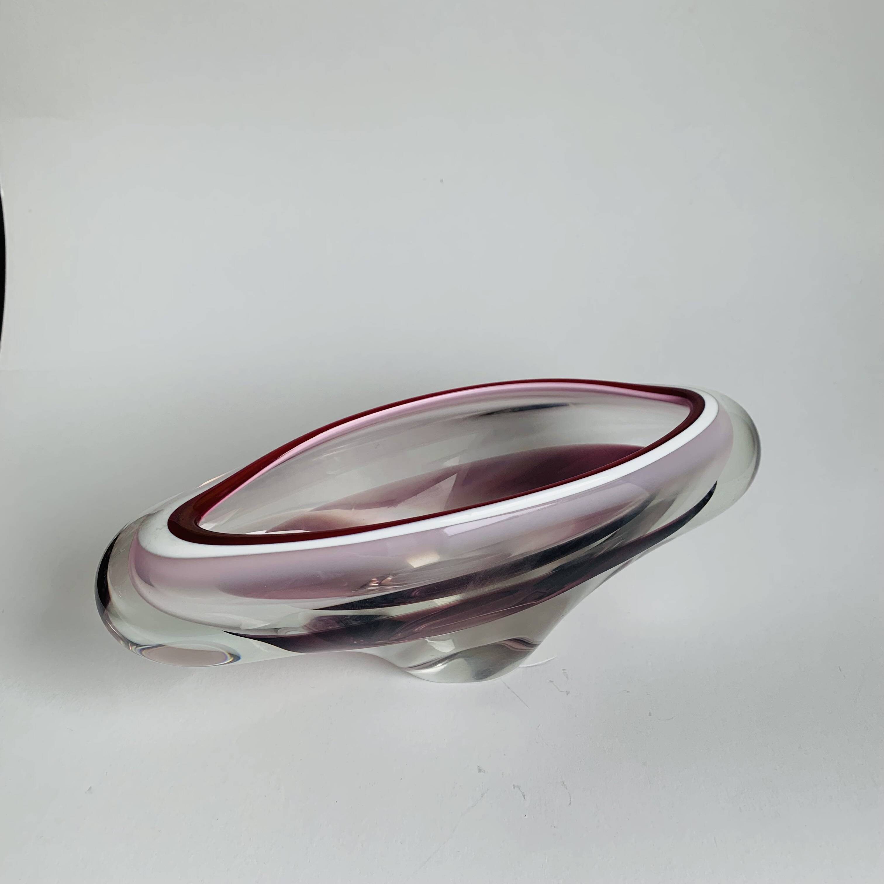 Glass  bowl Chribska Sklarna, Czechoslovakia, 1960s