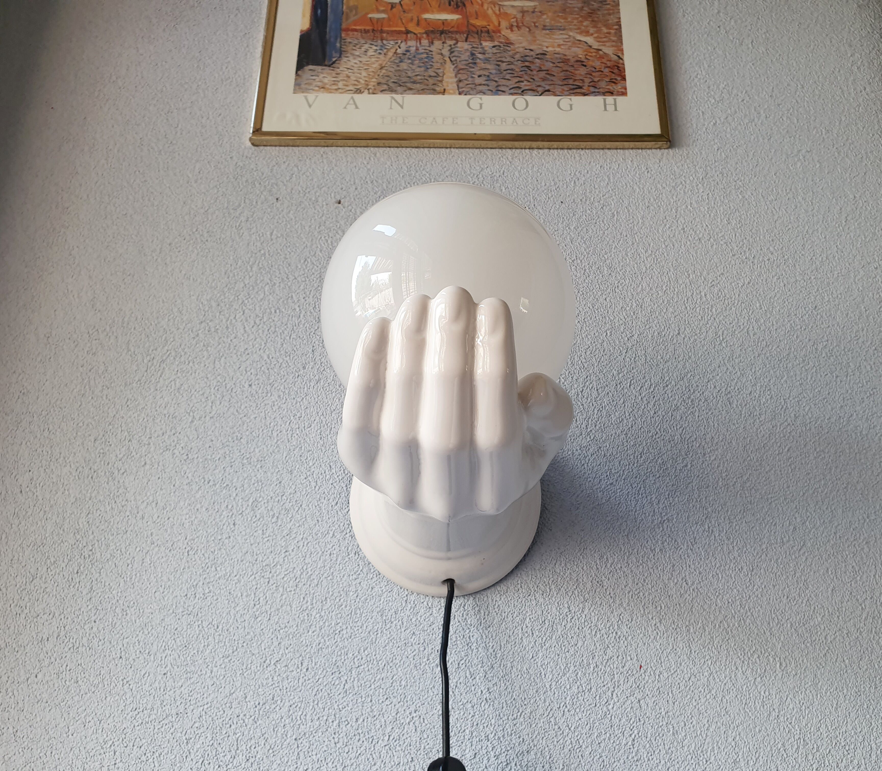 Mid Century ceramic wall lamp, 80s