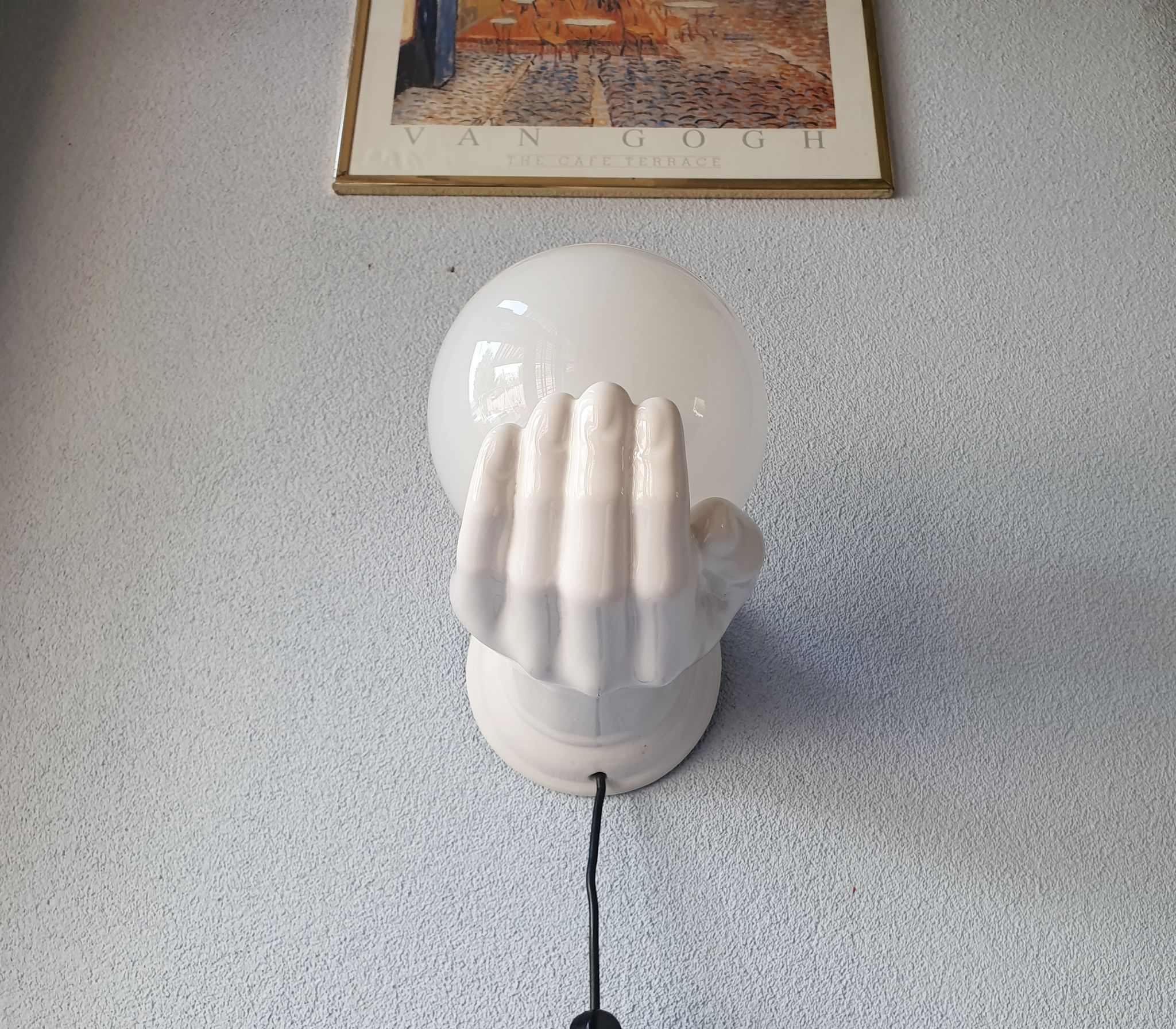 Mid Century ceramic wall lamp, 80s
