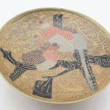 Plat en email oiseaux
