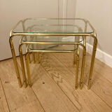 Nested metal table