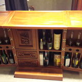 Meuble bar en teck massif