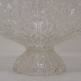 Vintage Crystal Glass Bowl,Glasswork Novy Bor,1950's.