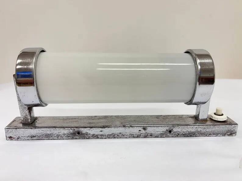 Chrome Design Bauhaus Wall Lamp, 1930s - Czechoslovakia