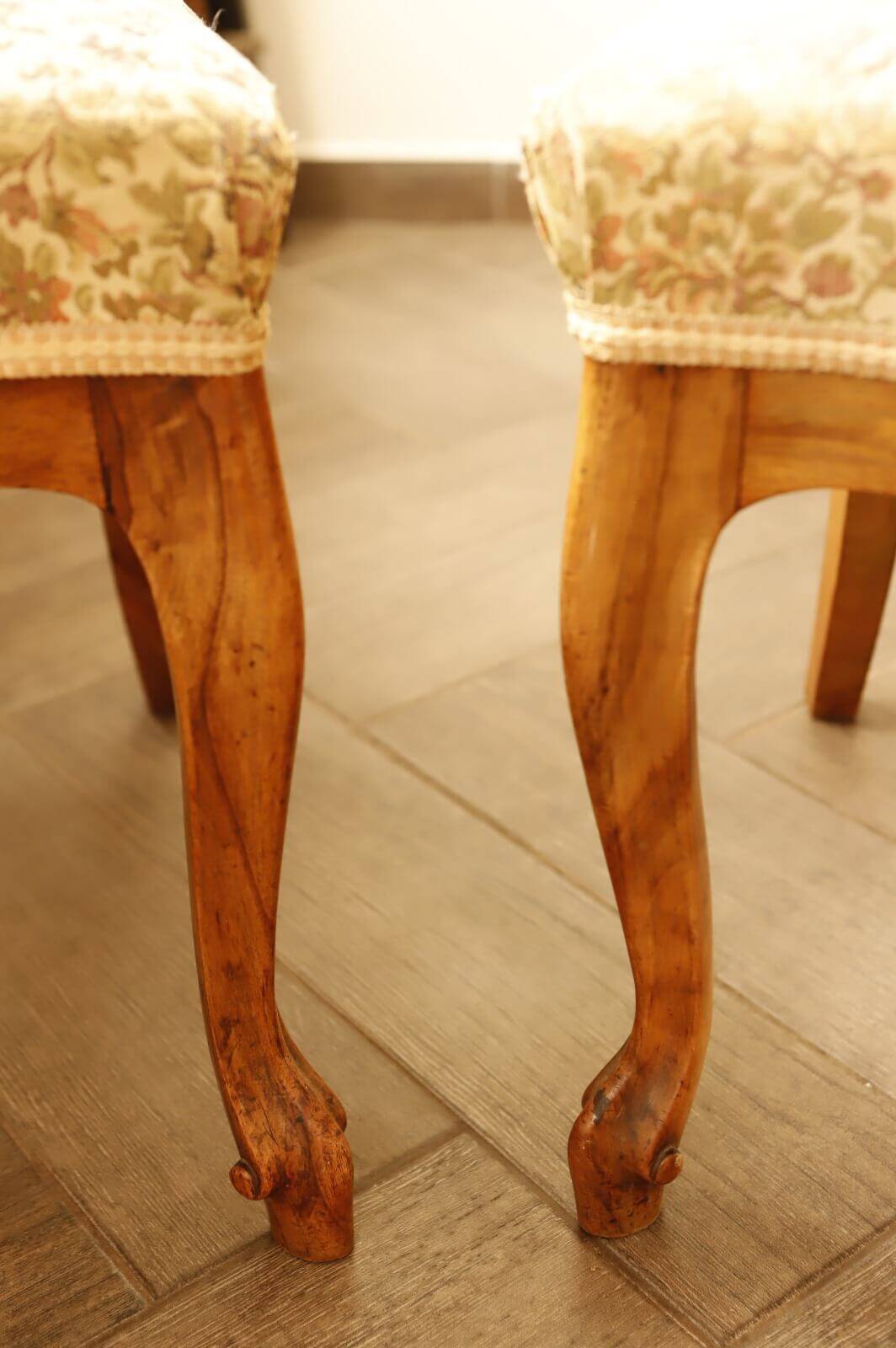 Vintage salon sofa set with floral upholstery