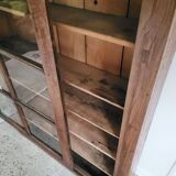 Old glass bookcase
