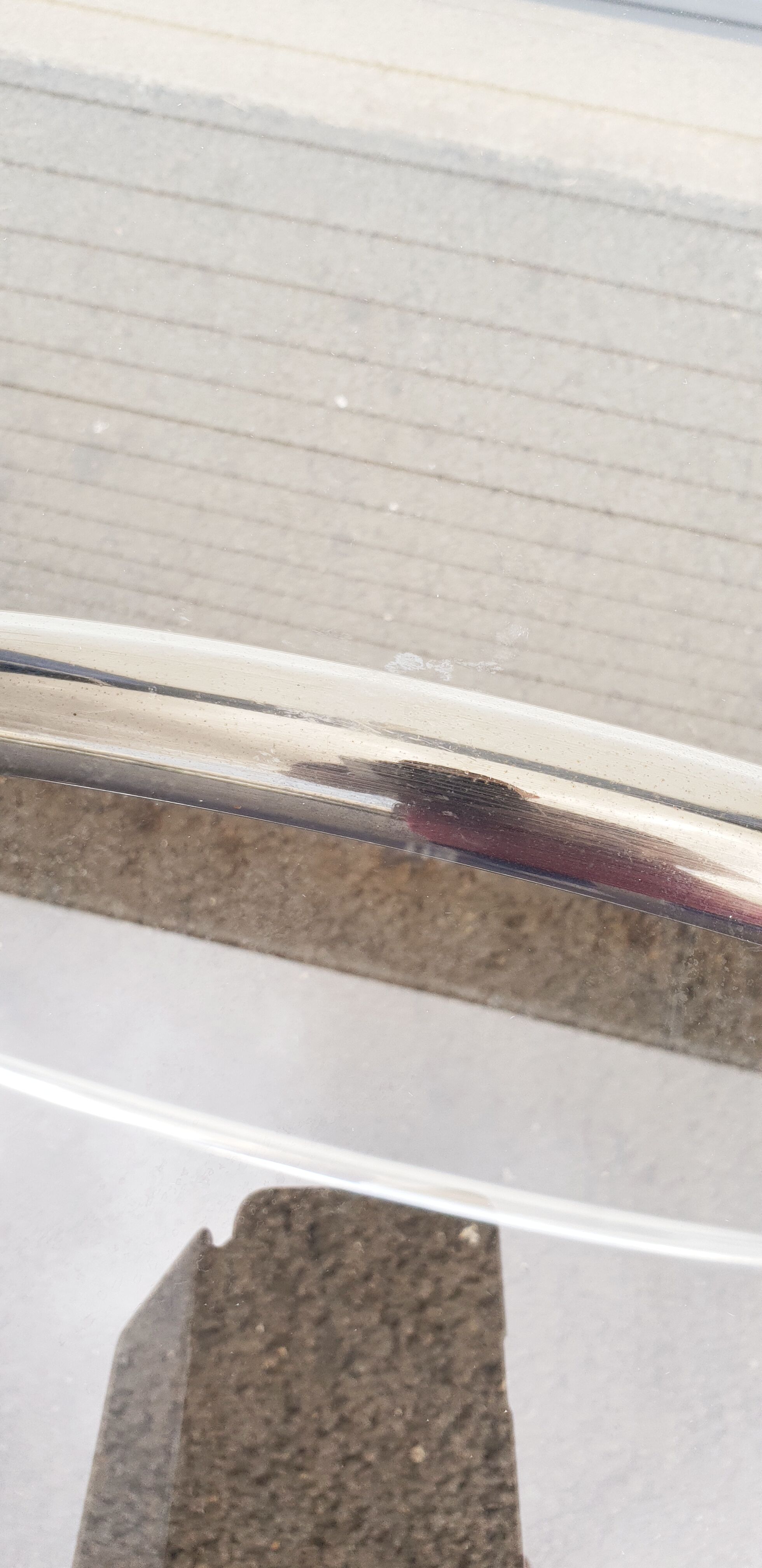 Vintage glass oval table