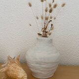 White terracotta vase