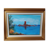 "L'île d'or le dramont" oil on canvas