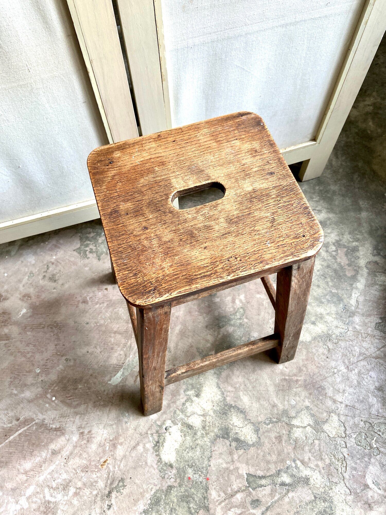 Dark wood stool